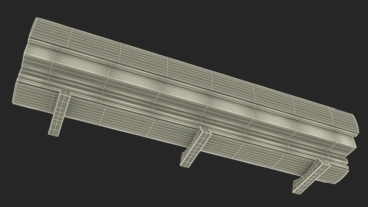 3D Cross and Longitudinal Section of Wood model