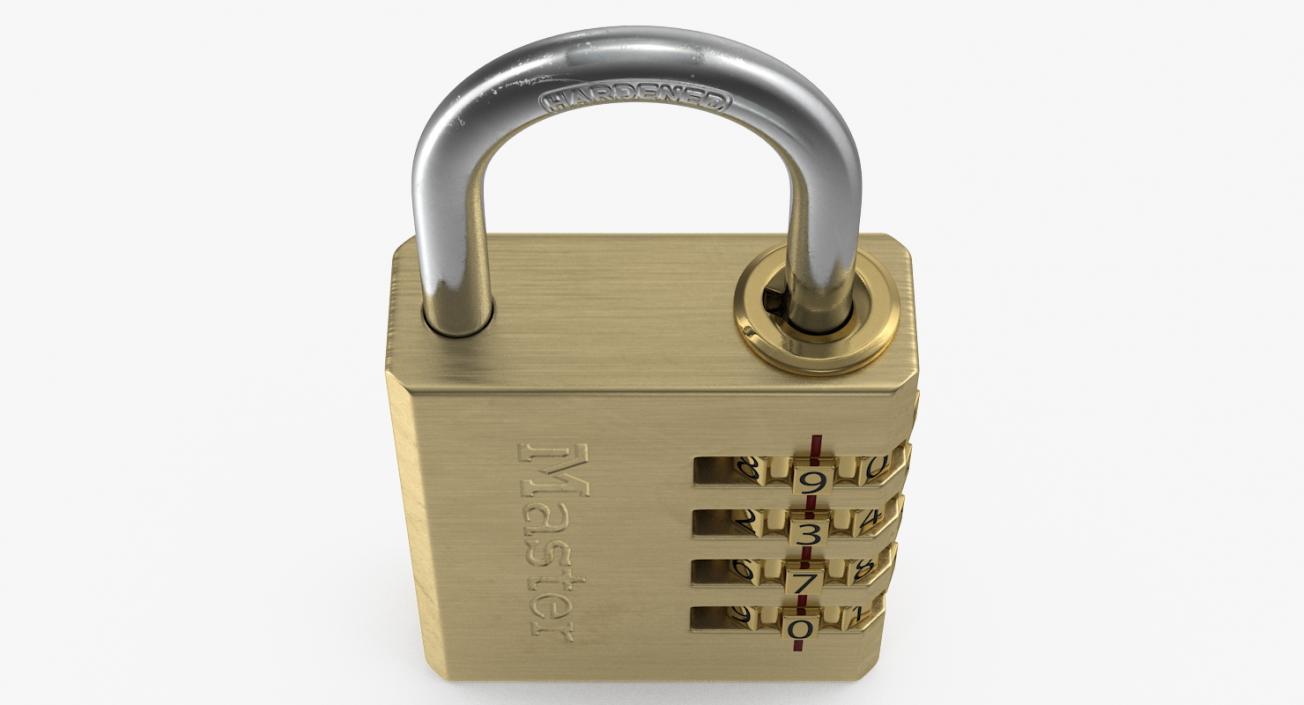 3D model Brass Padlocks Collection