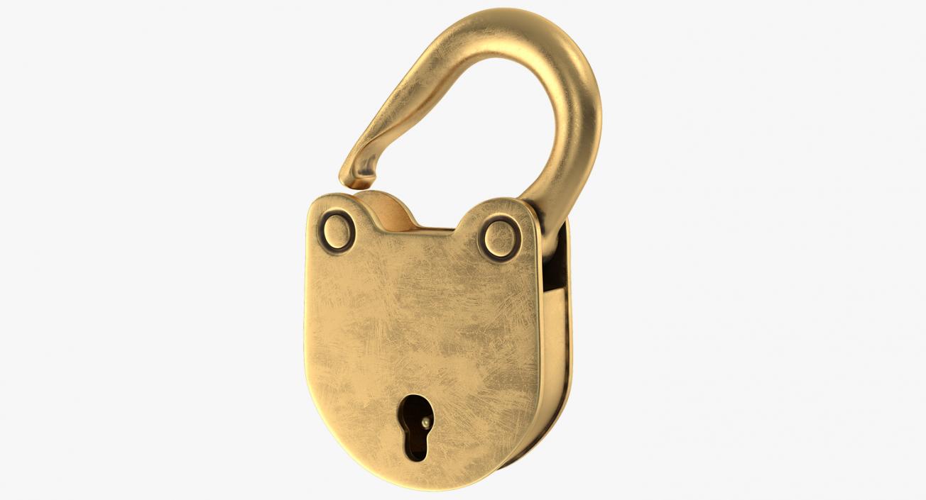 3D model Brass Padlocks Collection