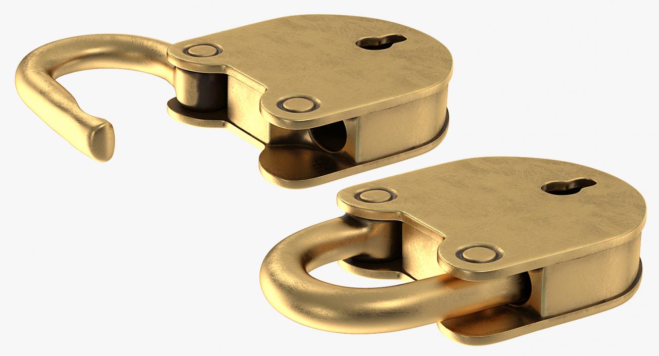 3D model Brass Padlocks Collection