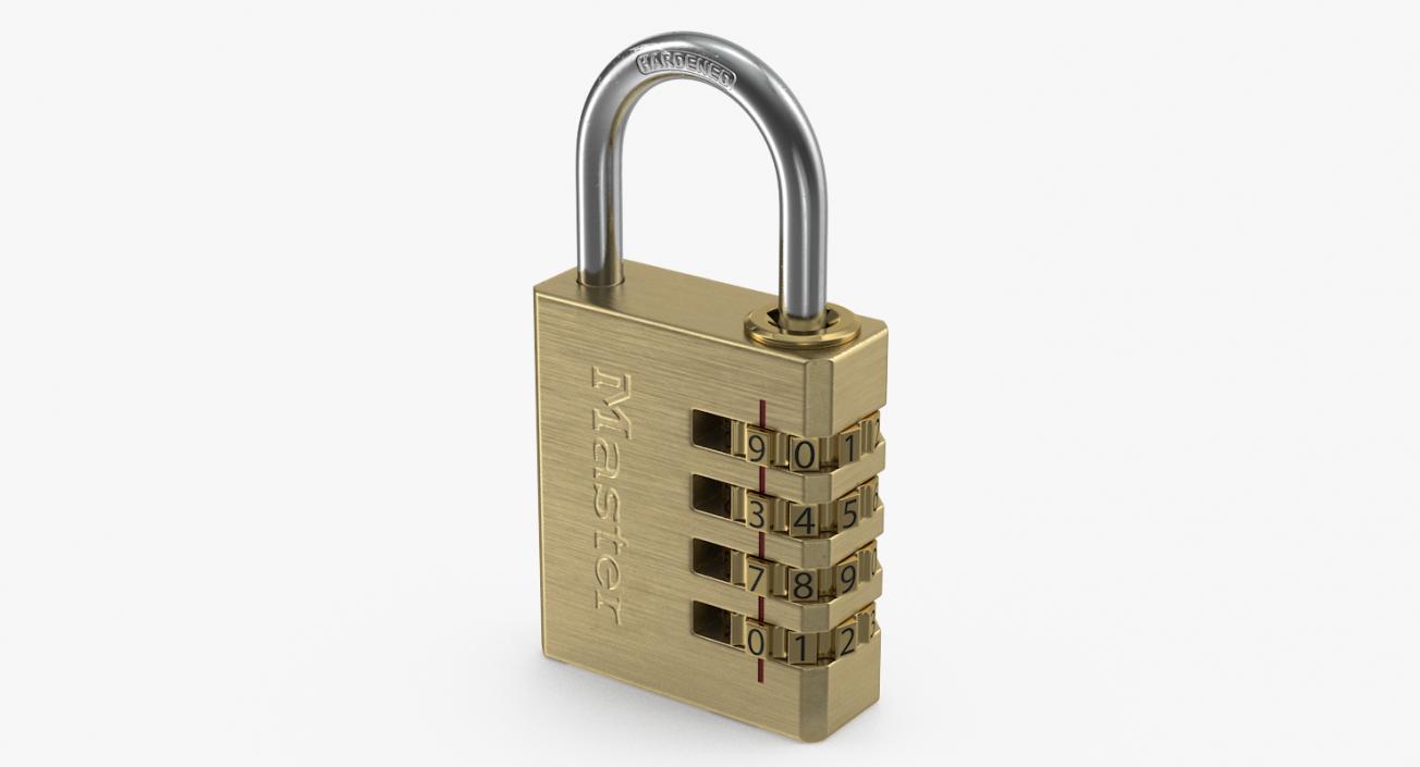 3D model Brass Padlocks Collection