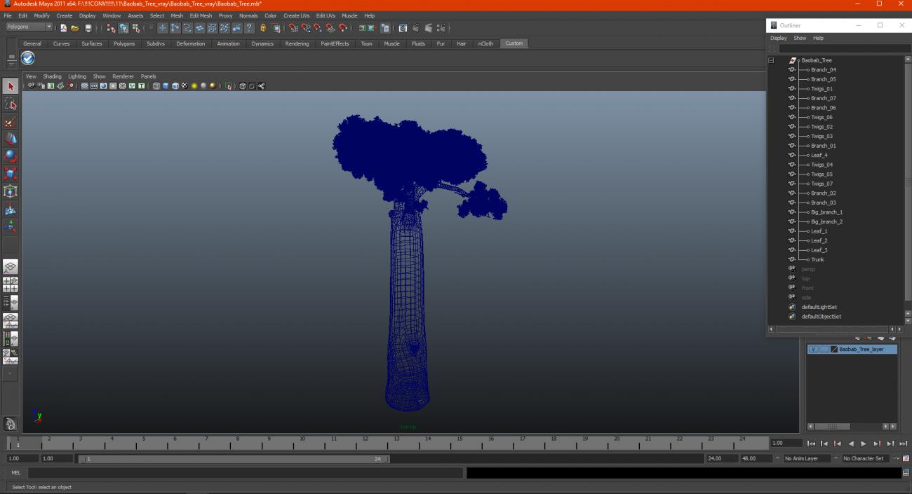 3D Baobab Tree