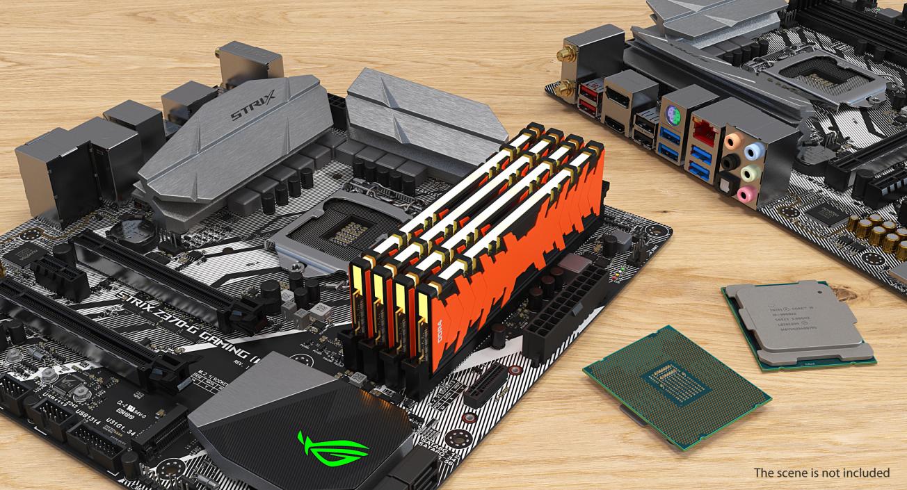 DDR4 SDRAM with Radiator 3D model