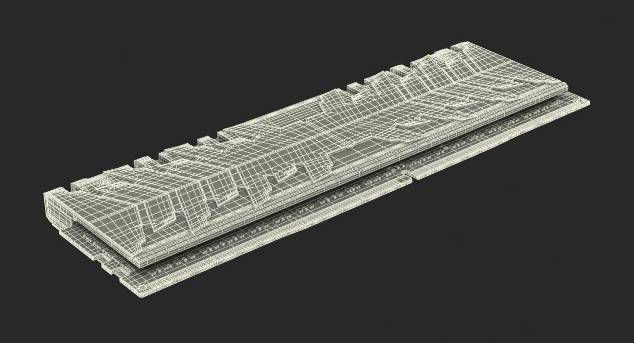 DDR4 SDRAM with Radiator 3D model