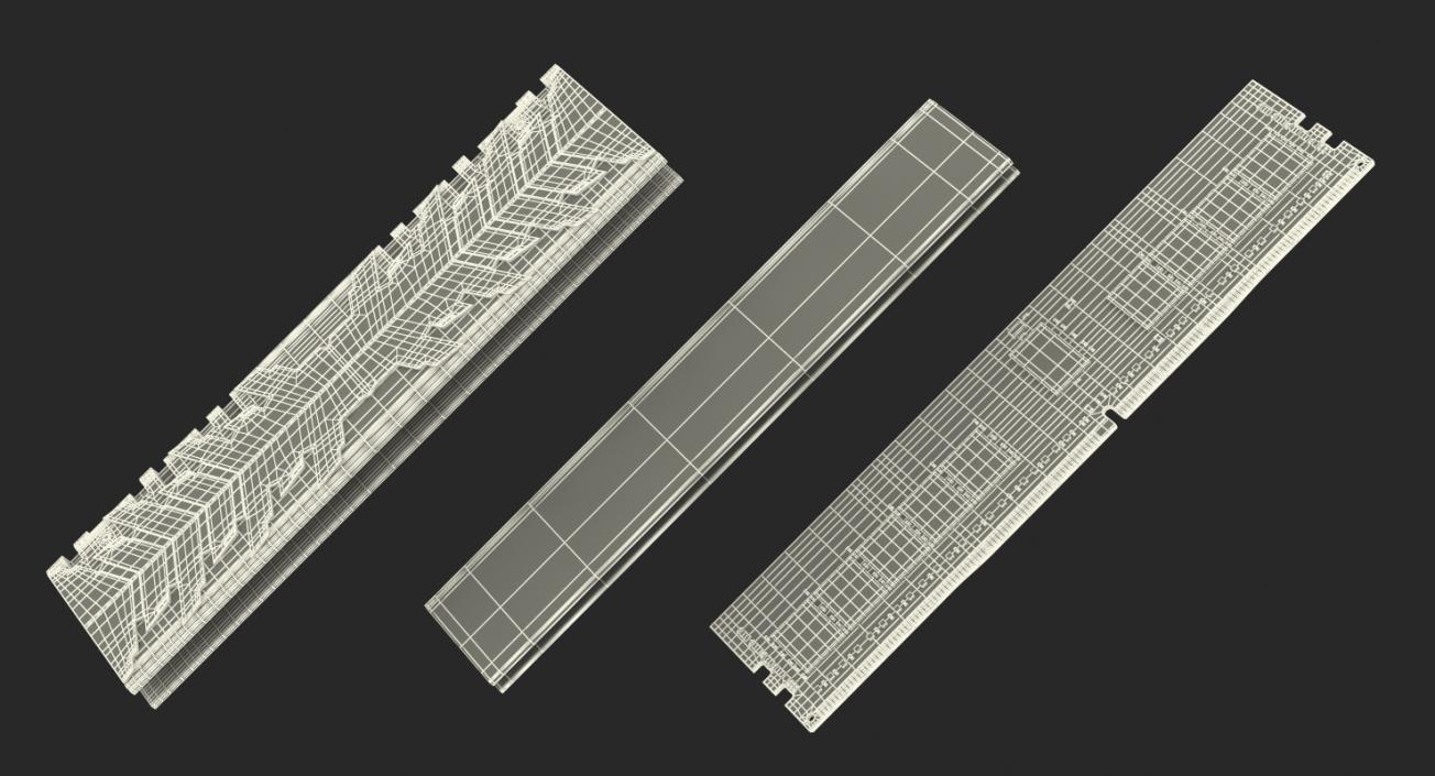 DDR4 SDRAM with Radiator 3D model