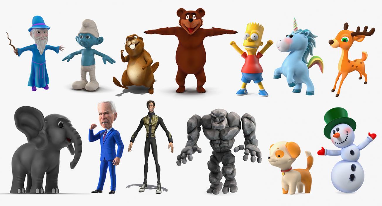 Cartoon Characters Collection 12 3D