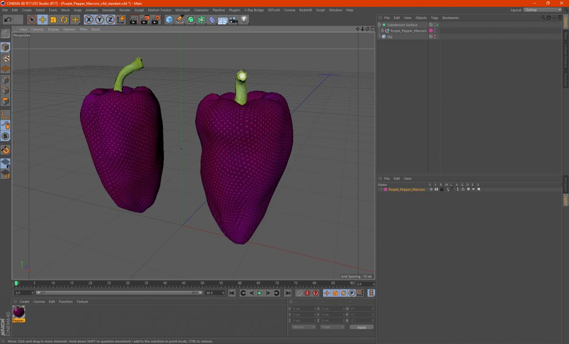 3D Purple Pepper Marconi