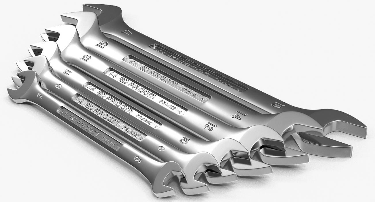 3D Facom Open End Spanner Set