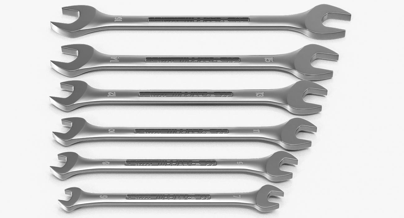 3D Facom Open End Spanner Set