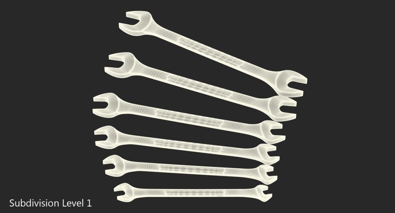 3D Facom Open End Spanner Set