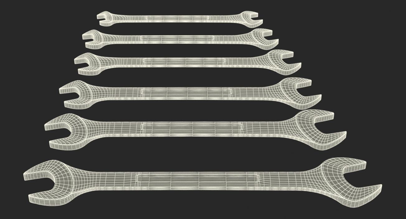 3D Facom Open End Spanner Set