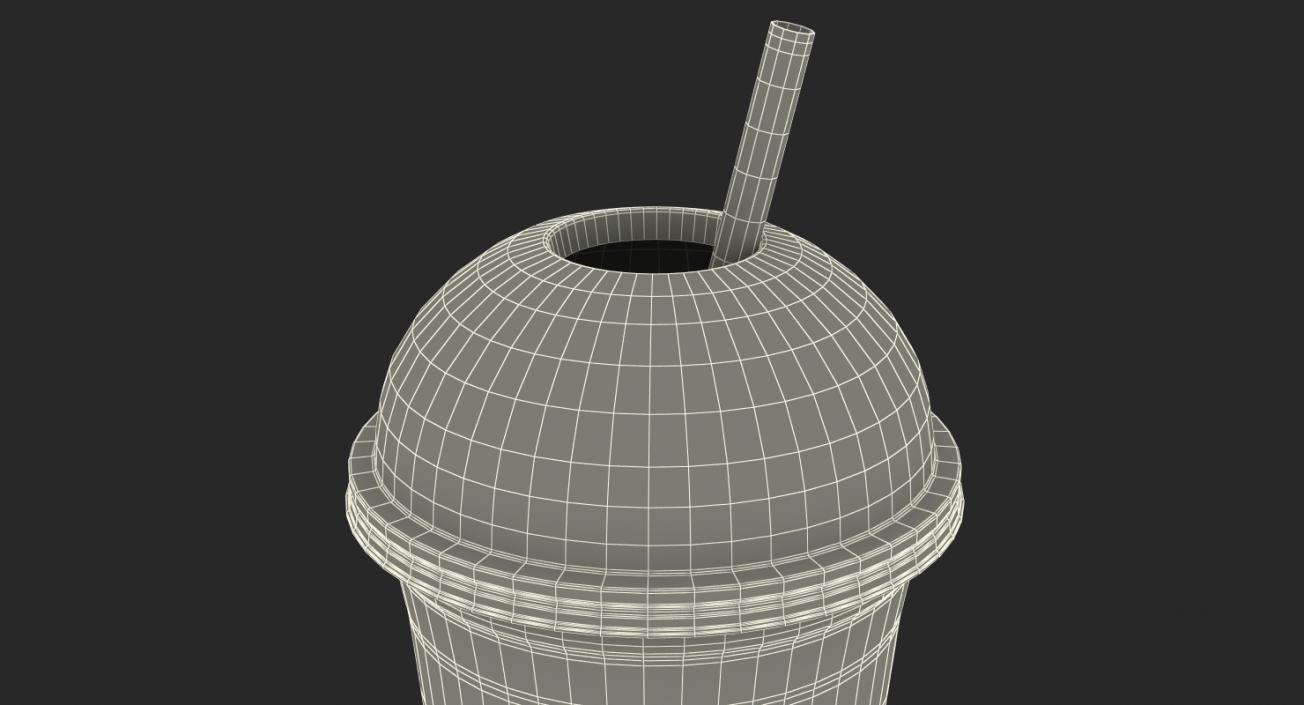 3D Empty Plastic Cup with Straw model