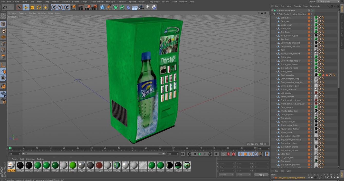 3D model Cold Soda Vending Machine