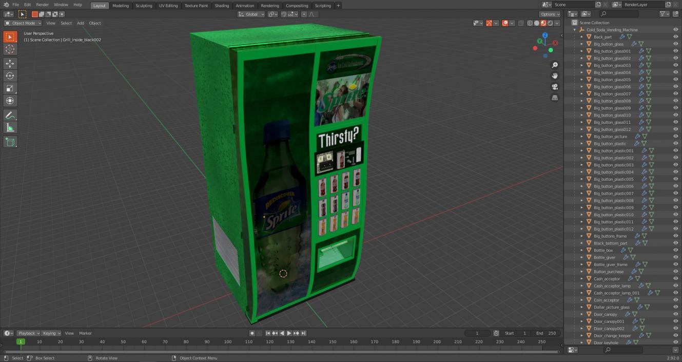 3D model Cold Soda Vending Machine