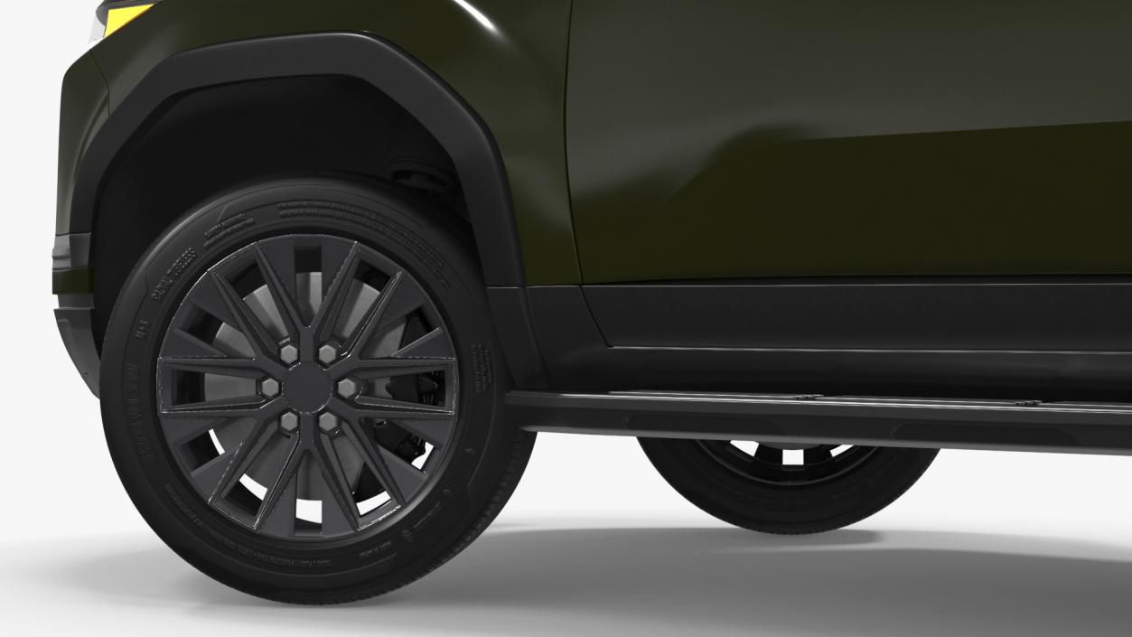 Large Luxury SUV Green Rigged 3D model