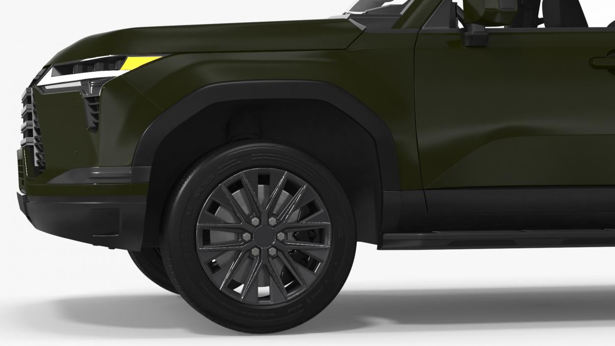 Large Luxury SUV Green Rigged 3D model