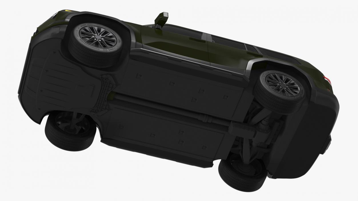 Large Luxury SUV Green Rigged 3D model