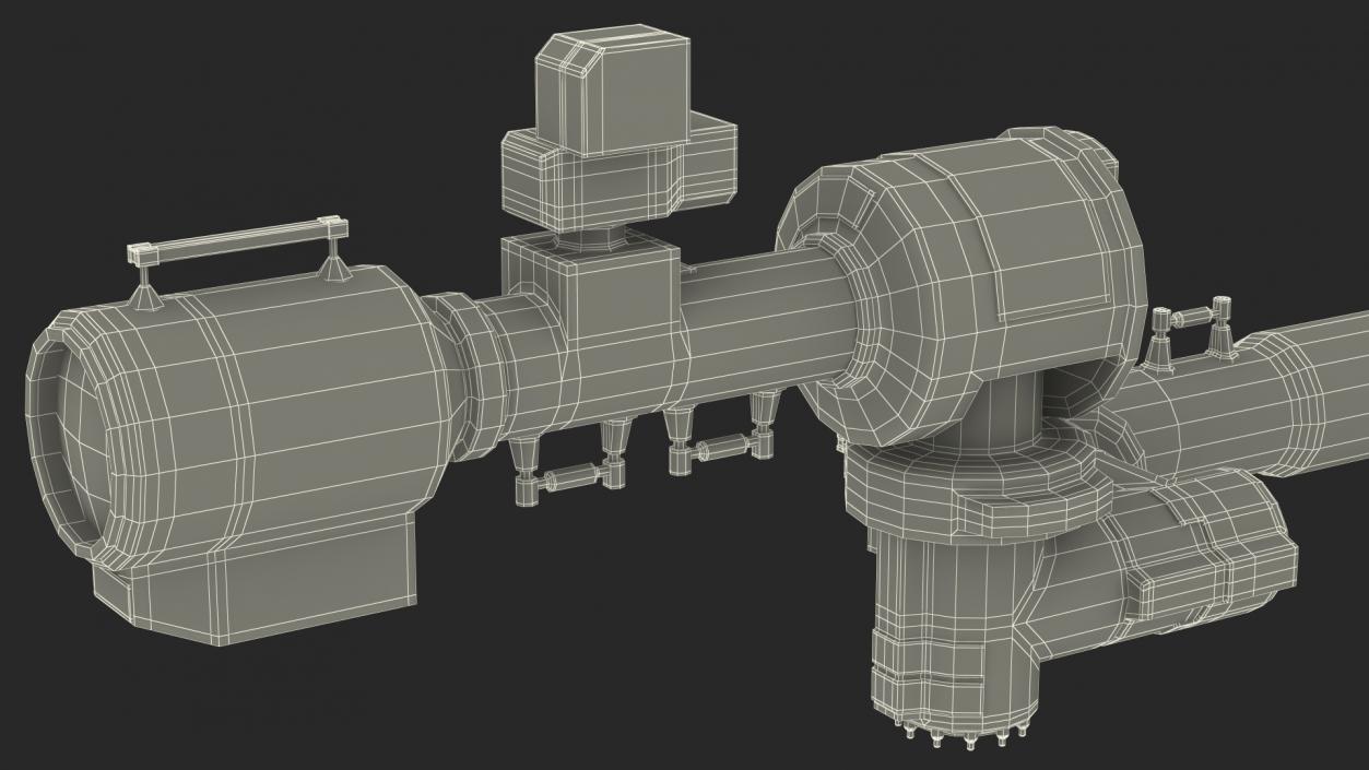 3D model ISS Japanese Experiment Module Kibo