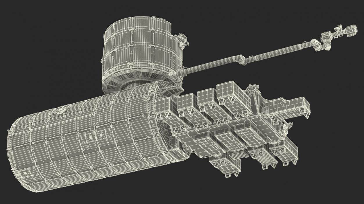 3D model ISS Japanese Experiment Module Kibo