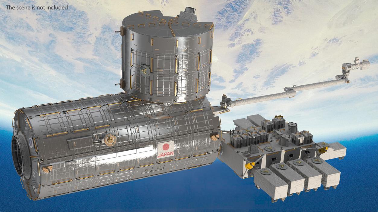 3D model ISS Japanese Experiment Module Kibo