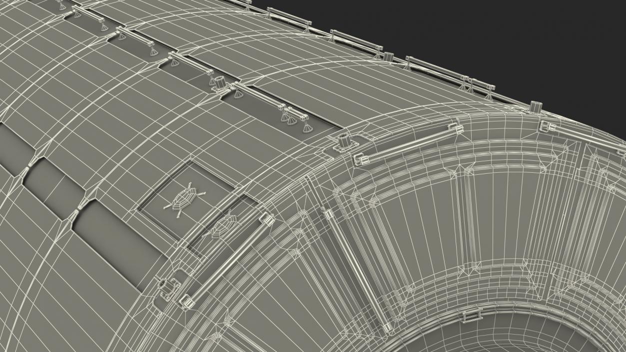 3D model ISS Japanese Experiment Module Kibo