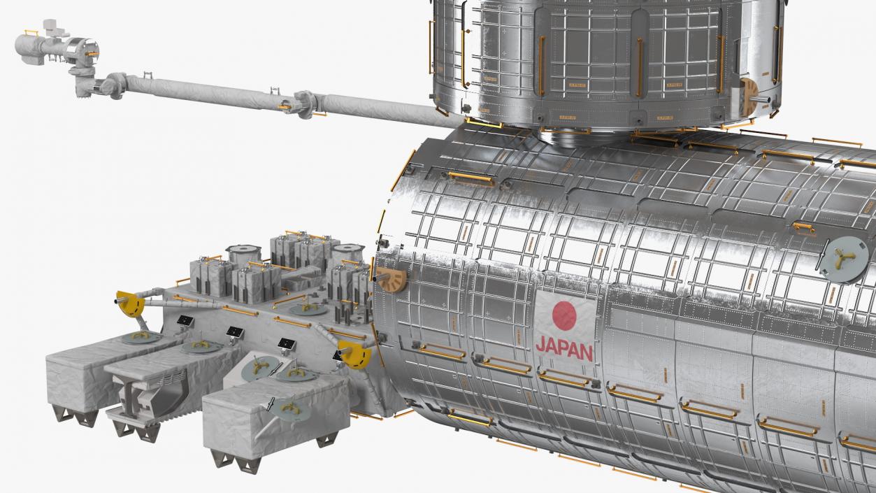 3D model ISS Japanese Experiment Module Kibo