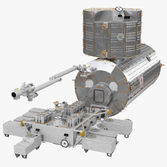 3D model ISS Japanese Experiment Module Kibo