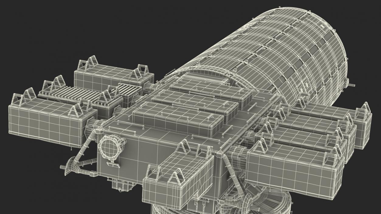 3D model ISS Japanese Experiment Module Kibo