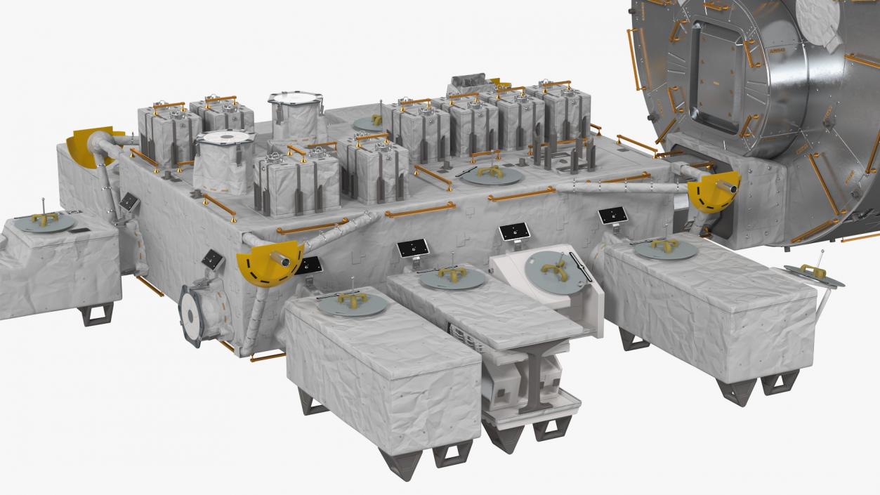 3D model ISS Japanese Experiment Module Kibo