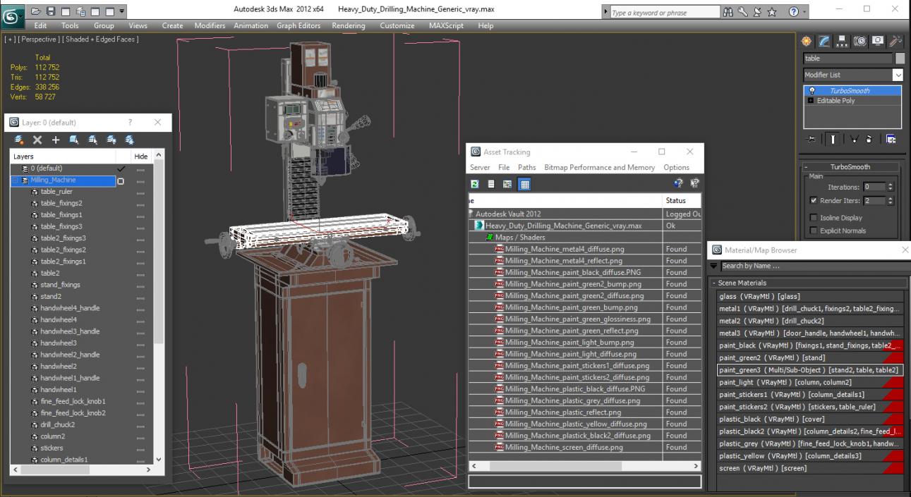 3D model Heavy Duty Drilling Machine Generic