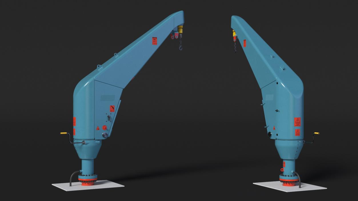 Crane for Offshore Platform Rigged 3D model