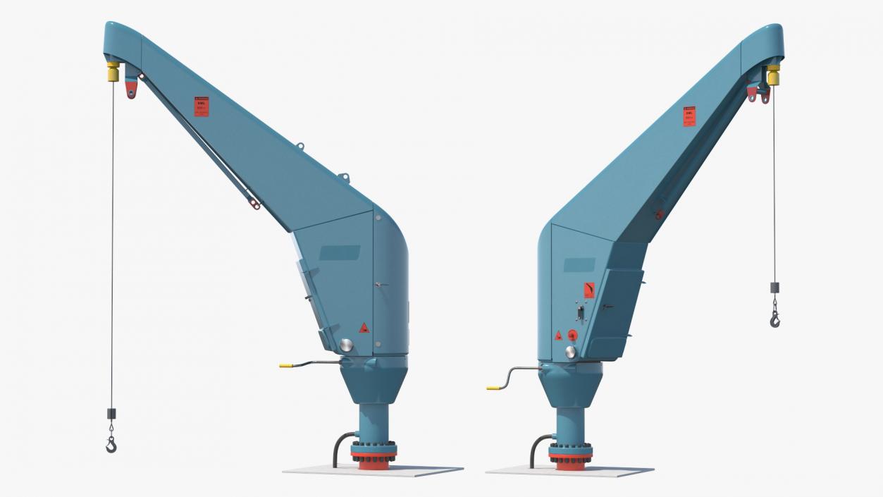 Crane for Offshore Platform Rigged 3D model