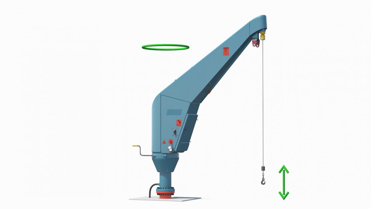 Crane for Offshore Platform Rigged 3D model