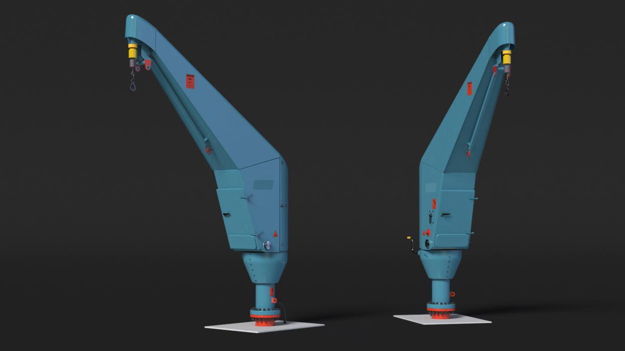 Crane for Offshore Platform Rigged 3D model