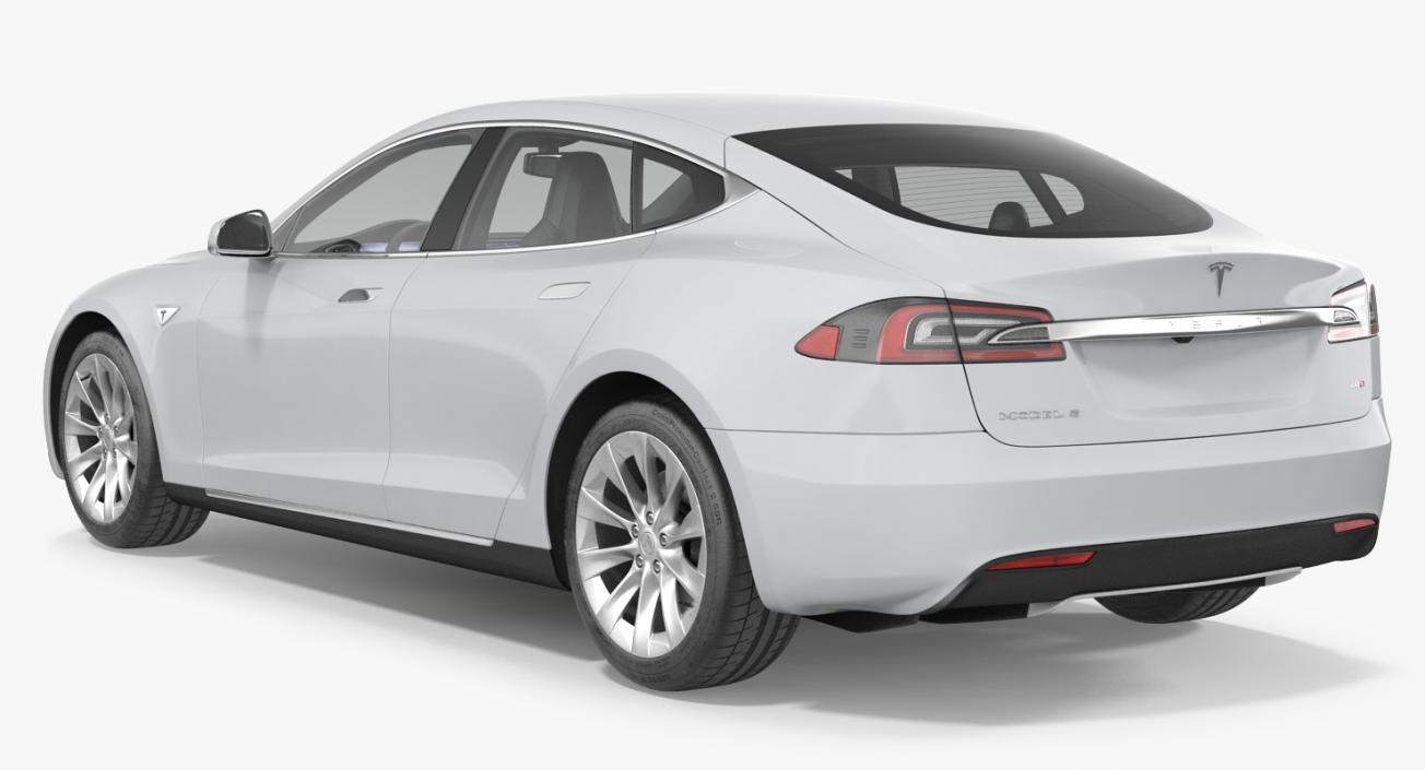 Tesla Model S 60D 2017 Rigged 3D model