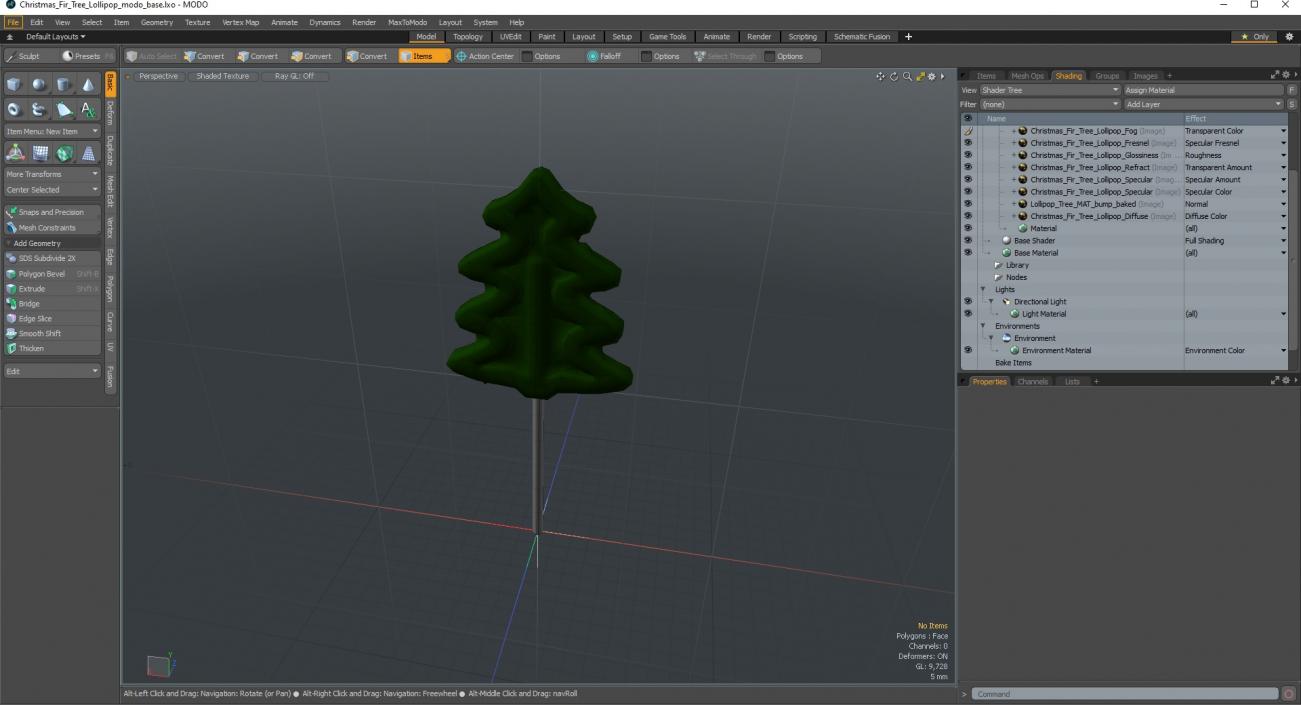 Christmas Fir Tree Lollipop 2 3D model