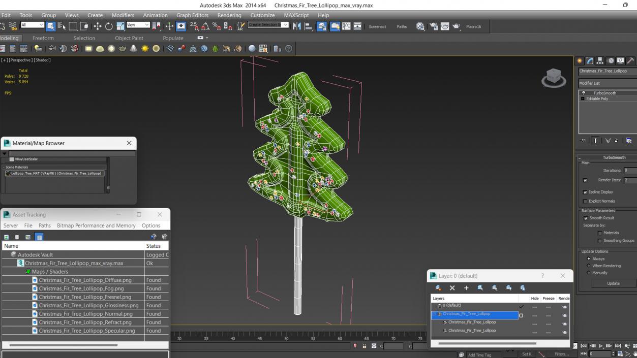 Christmas Fir Tree Lollipop 2 3D model