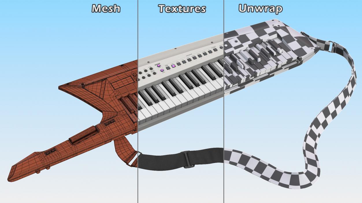 3D Musical Keyboard Instruments Collection 6