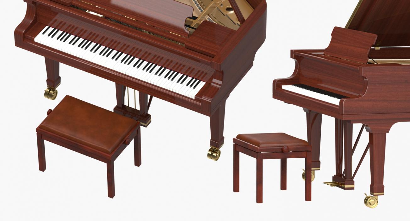 3D Musical Keyboard Instruments Collection 6