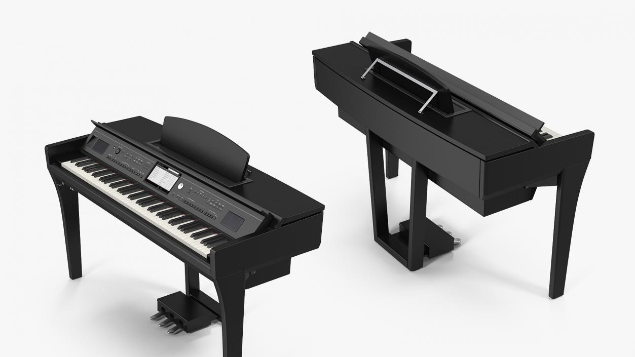 3D Musical Keyboard Instruments Collection 6