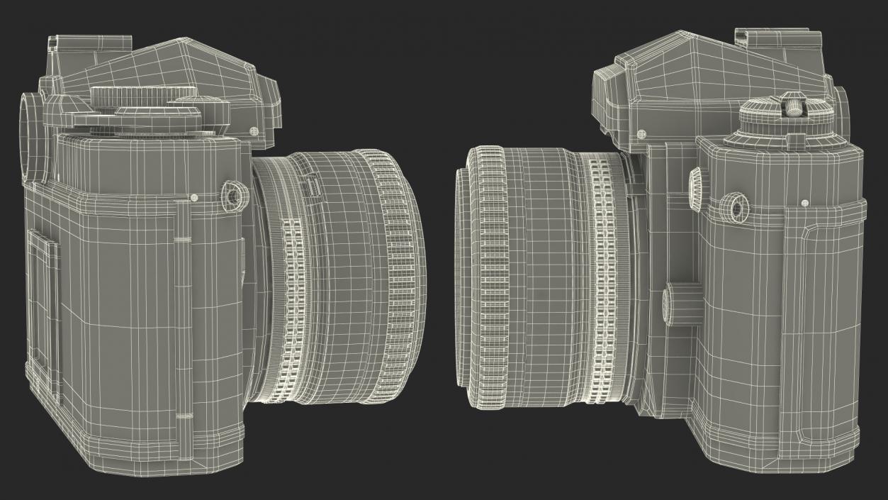 3D Nikon FM2 SLR Manual Focus Film Camera model