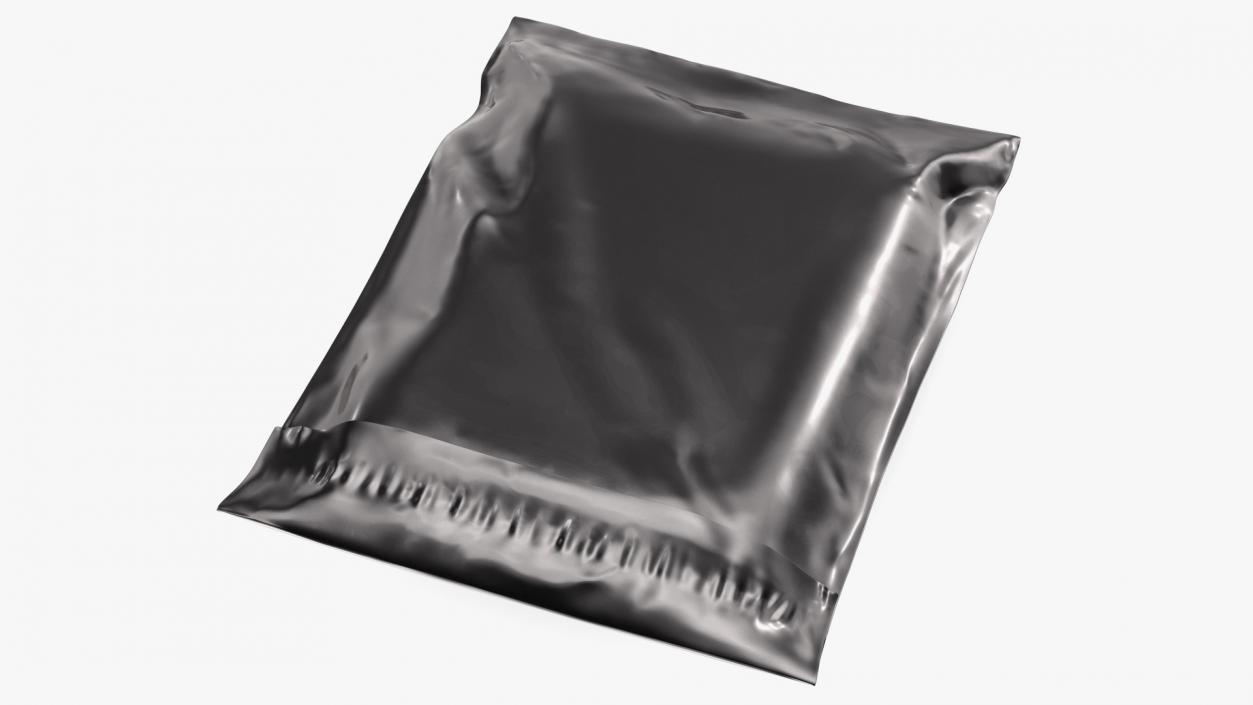 3D Poly Mailer Plastic Bag Black Closed