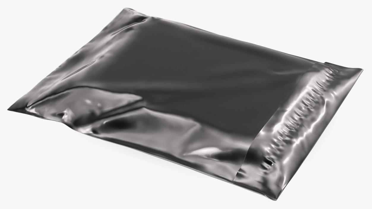 3D Poly Mailer Plastic Bag Black Closed