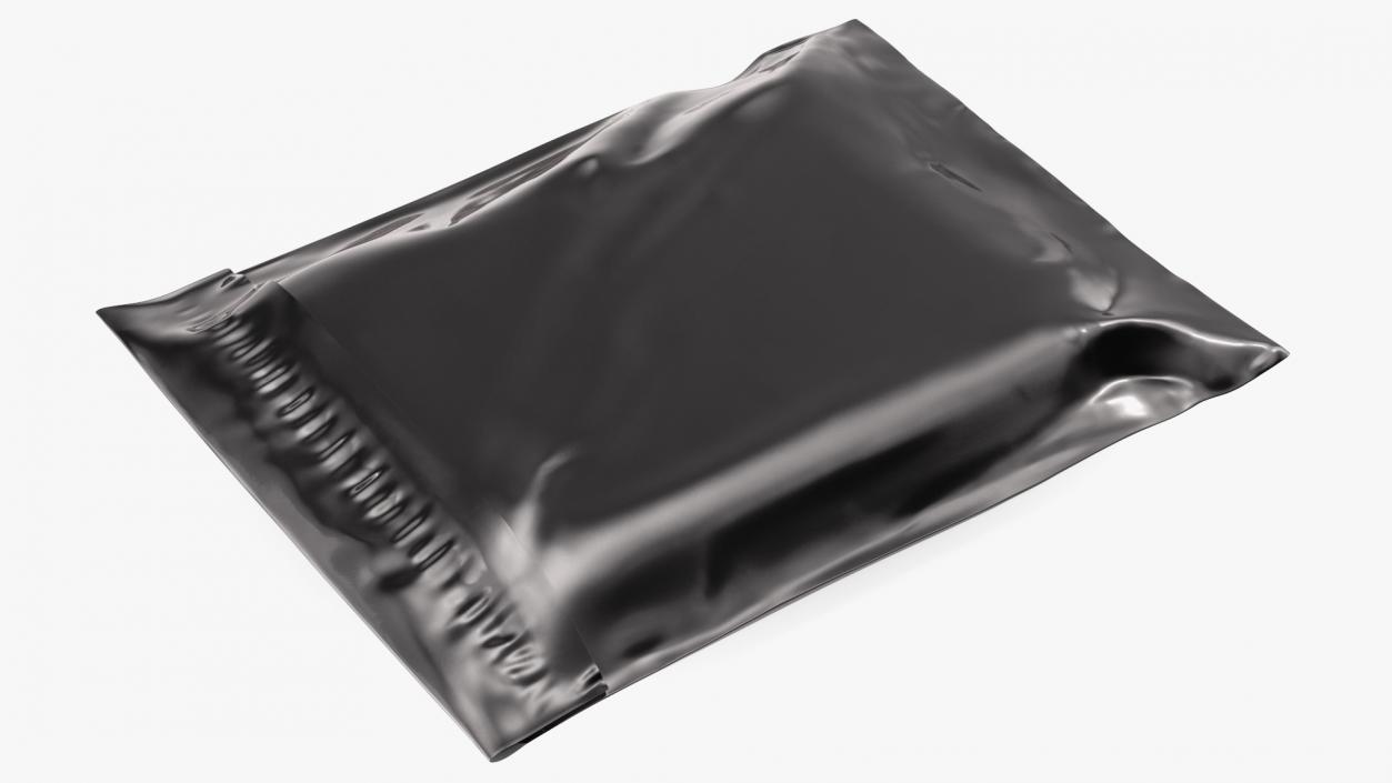 3D Poly Mailer Plastic Bag Black Closed