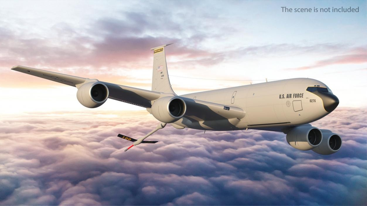 3D model Boeing KC 135 Stratotanker Refueling Aircraft