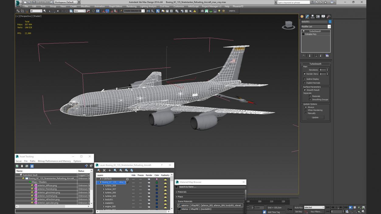 3D model Boeing KC 135 Stratotanker Refueling Aircraft