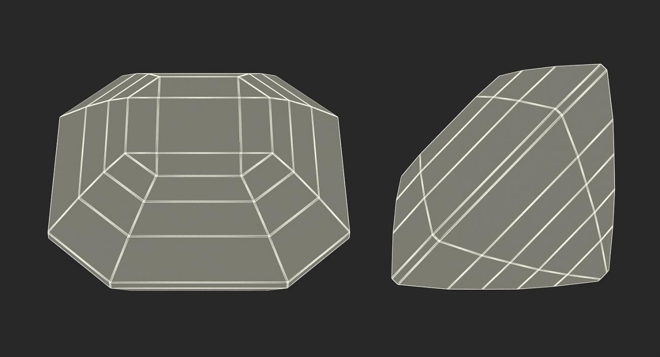 Asscher Cut Diamond 3D model