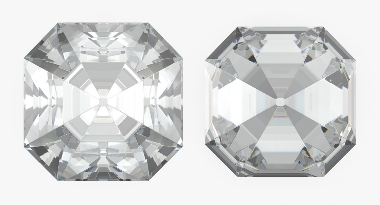 Asscher Cut Diamond 3D model