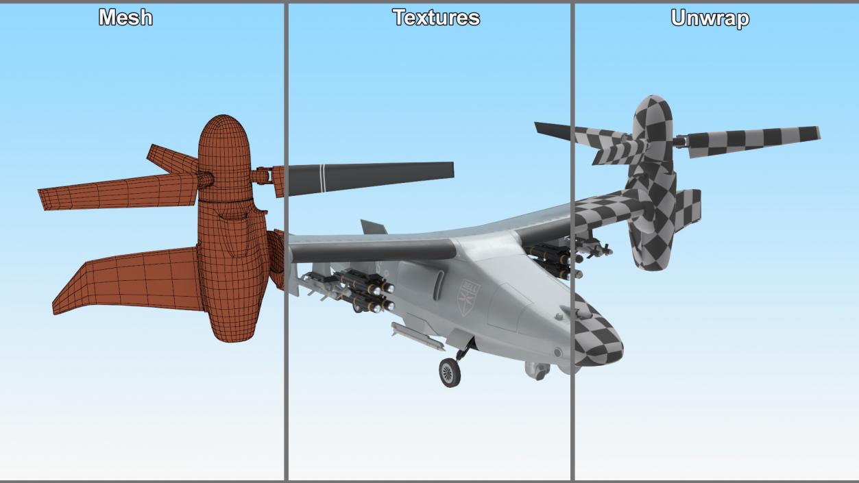 Bell V 247 Vigilant Combat Drone 3D