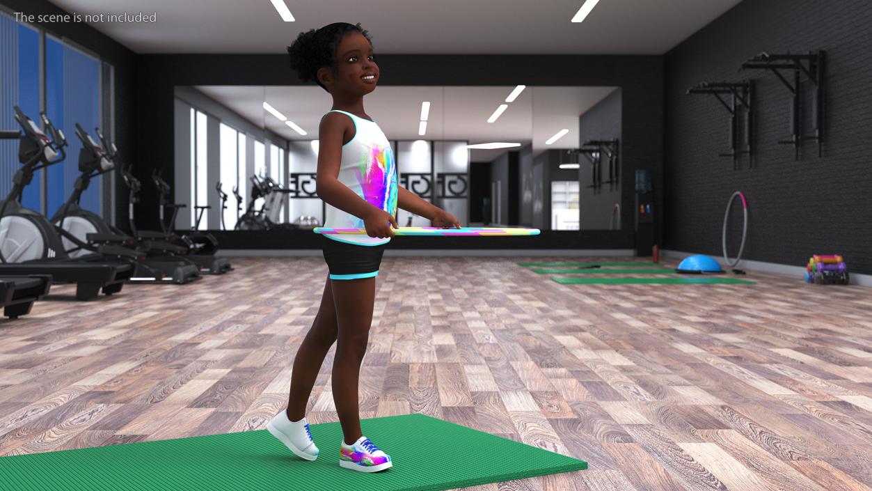 Smiling Sport Style Girl Child Standing 3D model